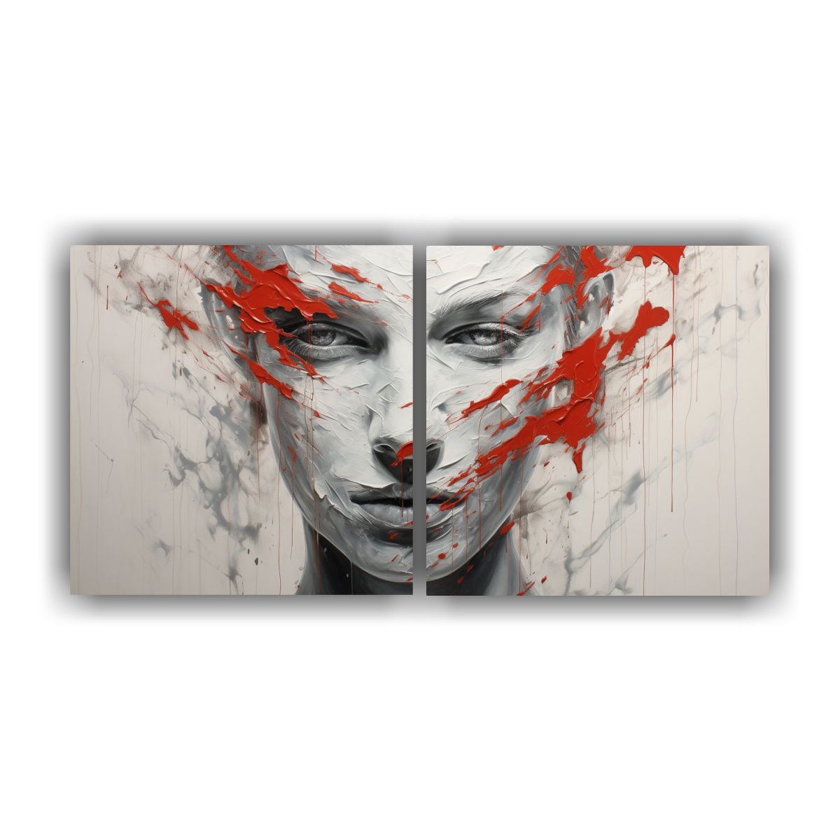 GENERICO - Lienzos De Tela Patrón Intenso Urbano Con Contornos Faciale 160x80cm