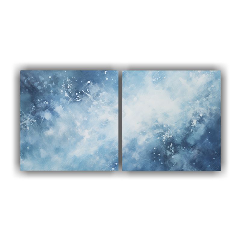 GENERICO - Pintura Dinámica Representando Tormenta De Nieve Con Decora 160x80cm