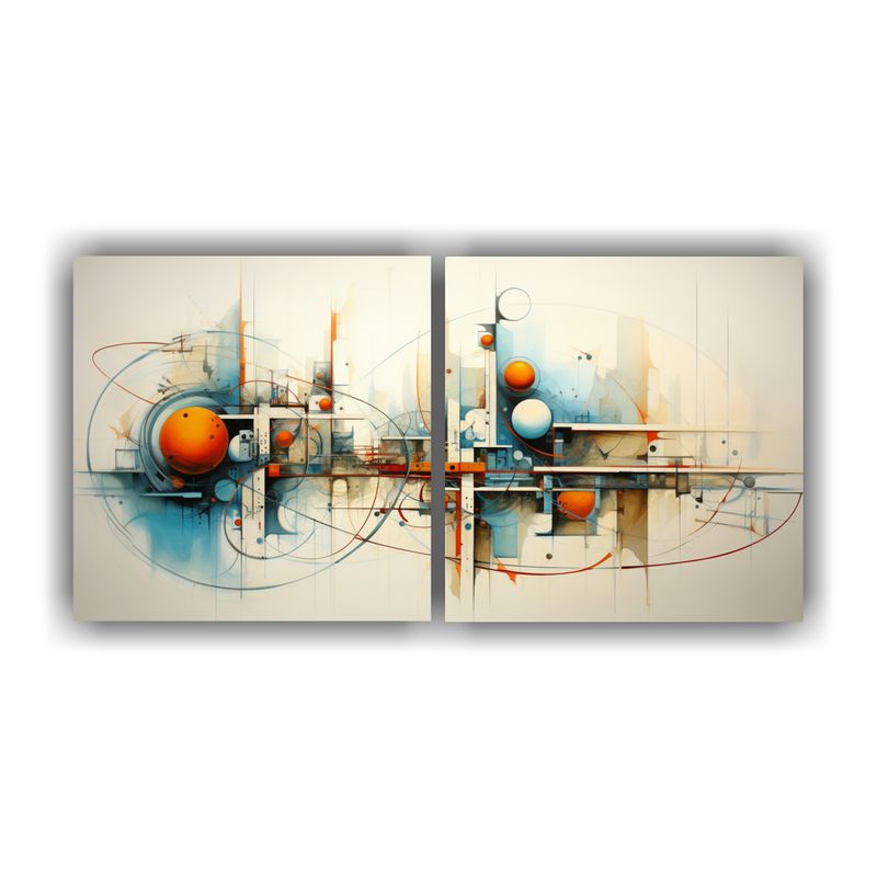 GENERICO - Conjunto De Lienzos Conceptuales Para Oficina 160x80cm