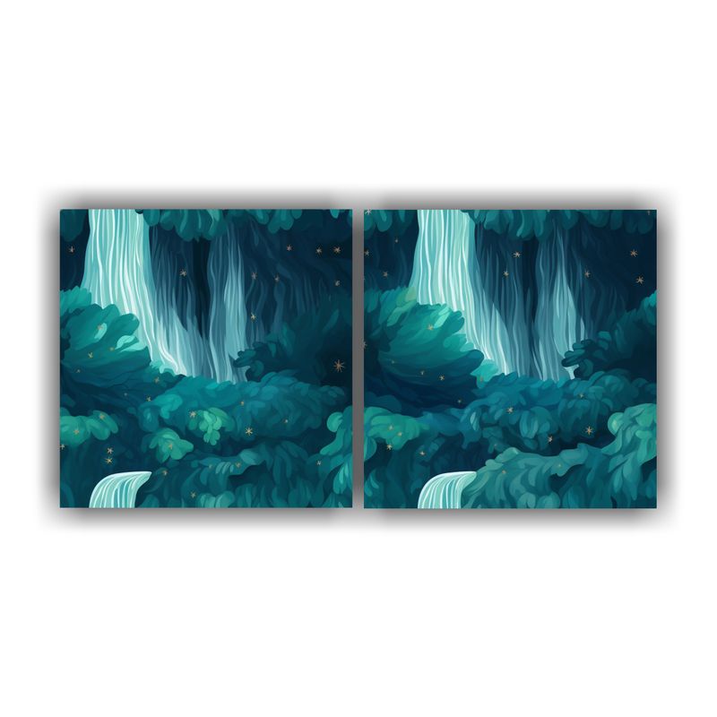 GENERICO - Pinturas De Decoración Con Patrón De Cascada Calmante Surr 160x80cm