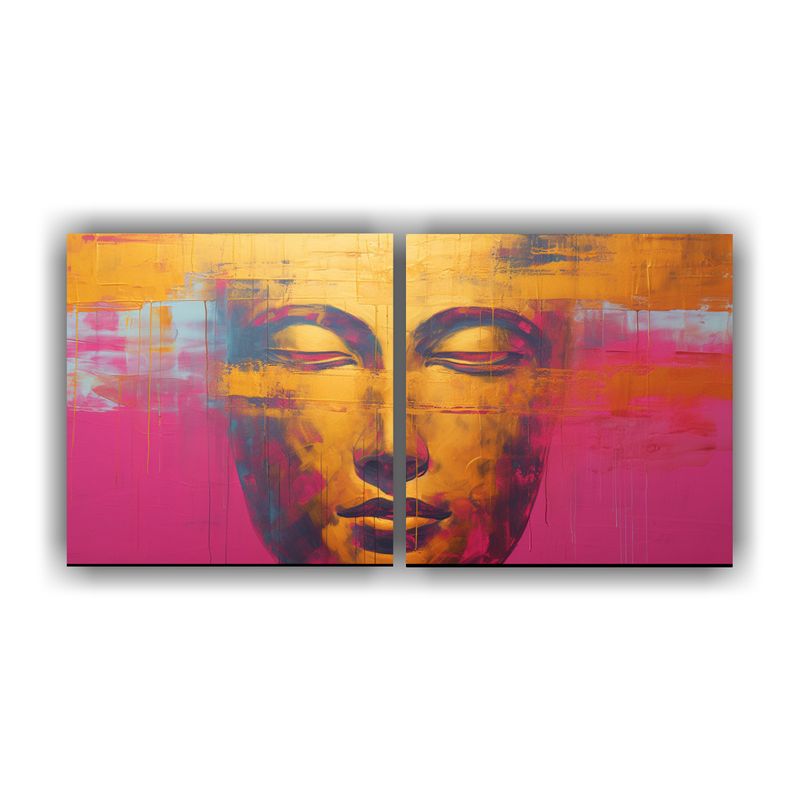 GENERICO - Cuadros De Decoración De Estilo Abstracto Con Aceite Y Cara 160x80cm