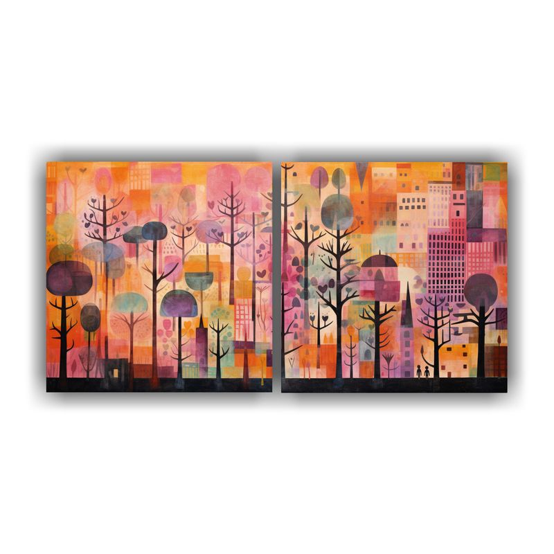 GENERICO - Artes Calidos Set 2: Pinturas Decorativas De Arte Gráfico D 160x80cm
