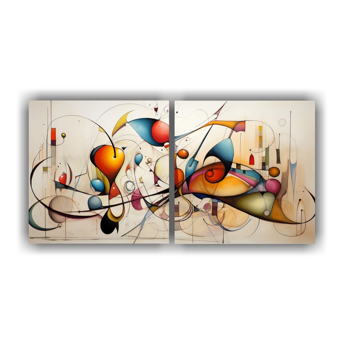 GENERICO - Cuadros Vanguardia: Arte Abstracto Acuarela Reflejo 160x80cm