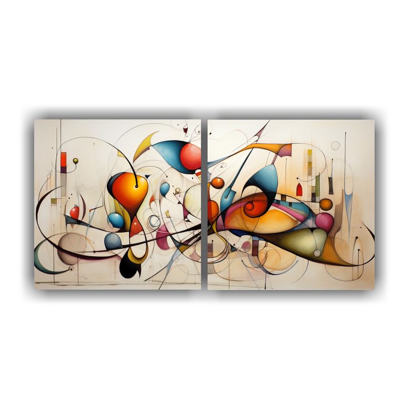 GENERICO - Cuadros Vanguardia: Arte Abstracto Acuarela Reflejo 160x80cm
