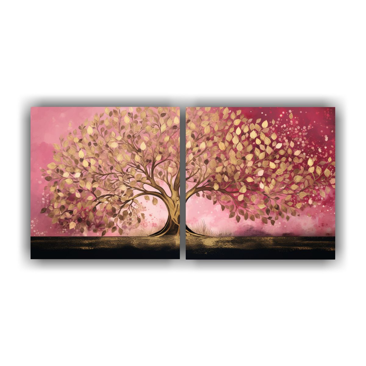 GENERICO - Obra Maestra De Fotografía: Set De 2 Telas En Bastidor Con  160x80cm