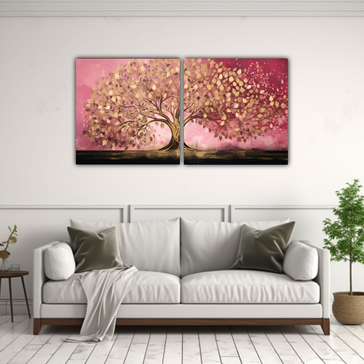 GENERICO - Obra Maestra De Fotografía: Set De 2 Telas En Bastidor Con  160x80cm