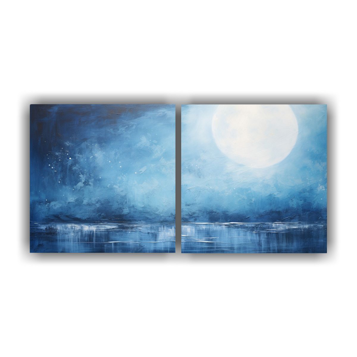 GENERICO - Cuadros Modernos Interpr. Abstracta Serenidad De La Luna 160x80cm