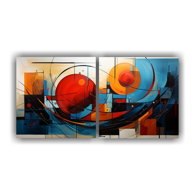 GENERICO - Pinturas Decorativas Estilo Jan Munro En Set De 2 120x60cm
