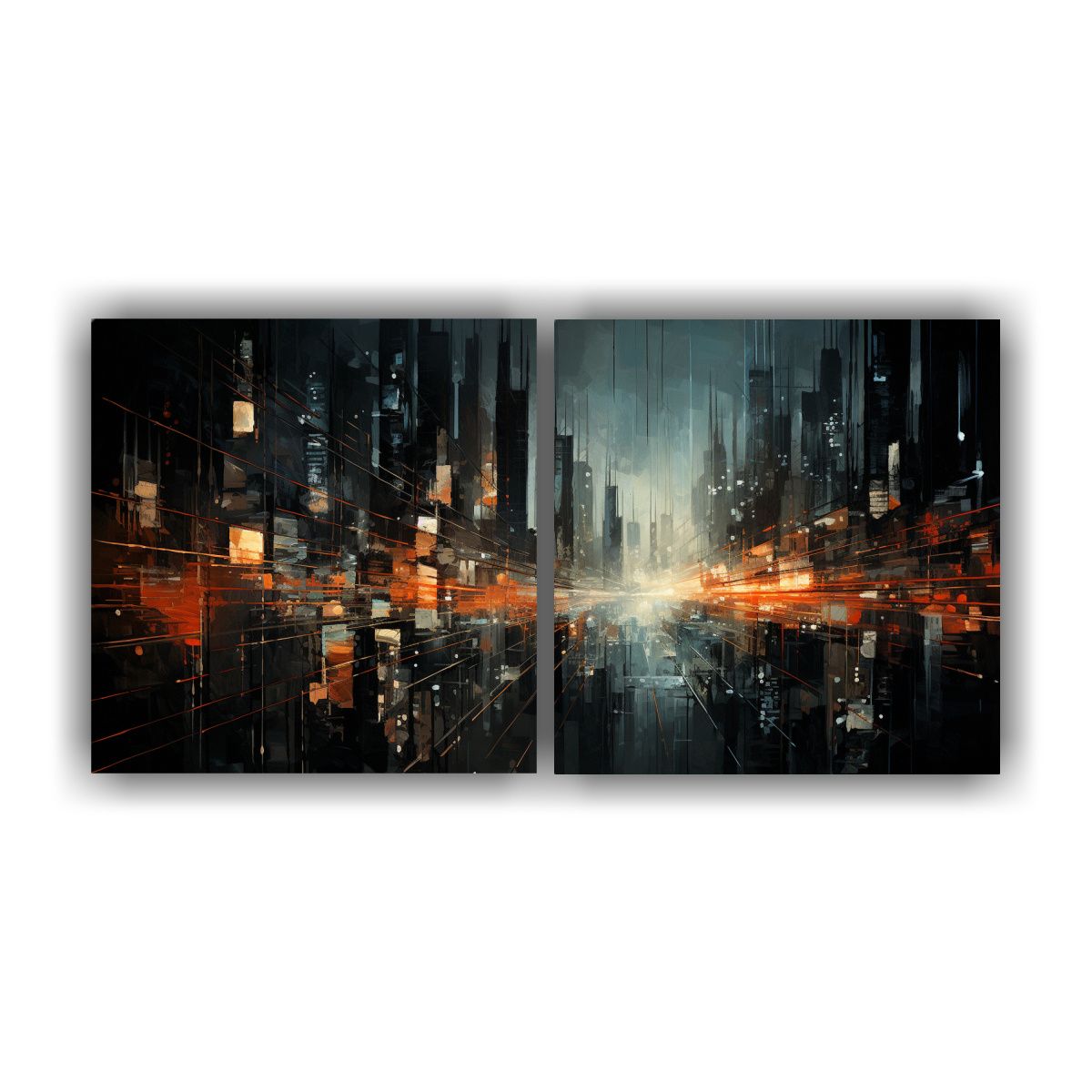 GENERICO - Pinturas Decorativas Creativas Con Toque Futurista De Paisaj 160x80cm