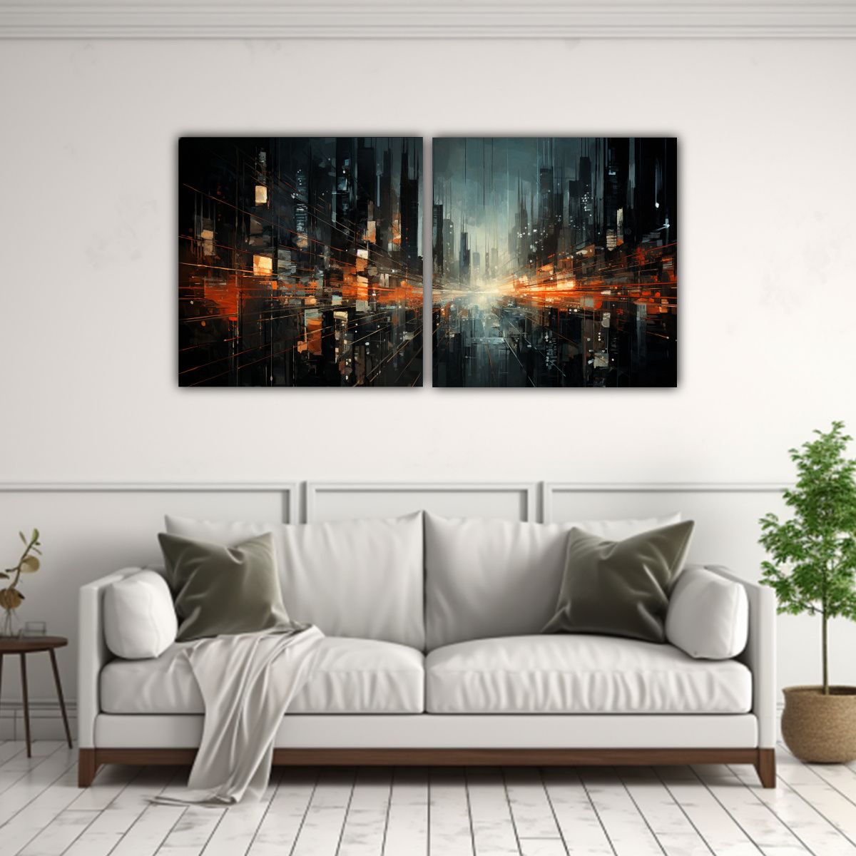 GENERICO - Pinturas Decorativas Creativas Con Toque Futurista De Paisaj 160x80cm