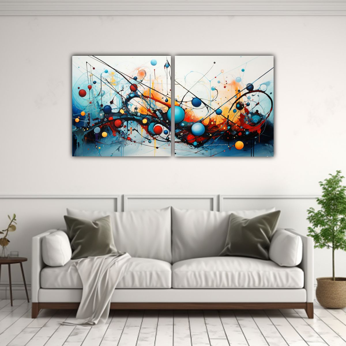 GENERICO - Pintura Abstracta Intensidad Decorativa, Estilo Futurista 160x80cm
