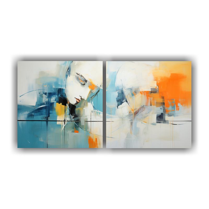 GENERICO - Dibujo Elegancia: Pintura Acrílica Abstracta Sobre Tabla Co 160x80cm
