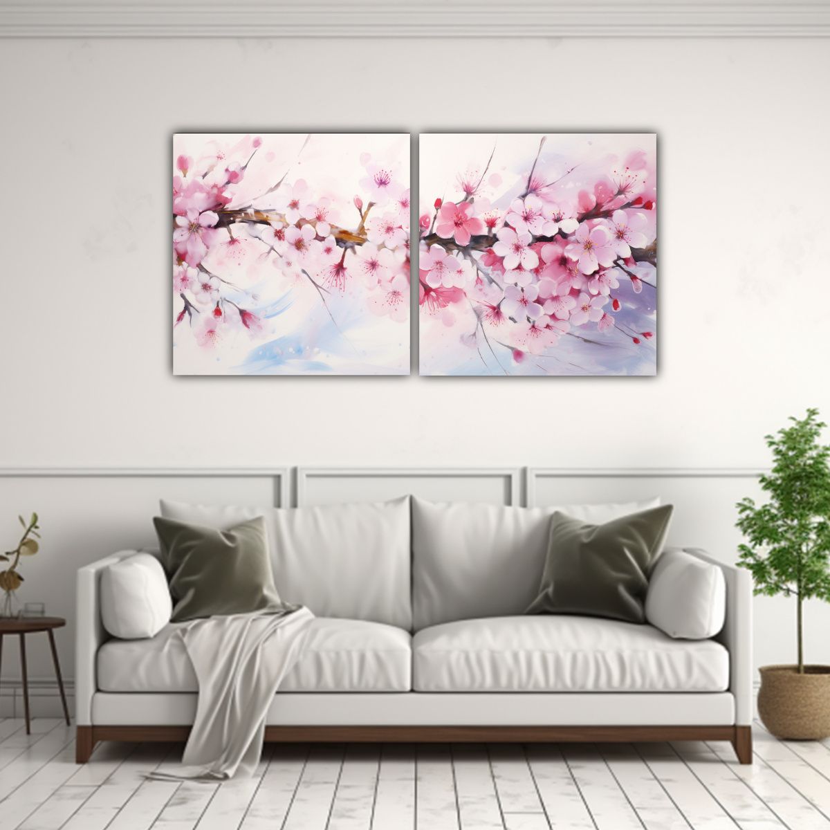 GENERICO - Cuadro De Pared De Cocina Cherry Blossom O Sakura Colores Vi 160x80cm