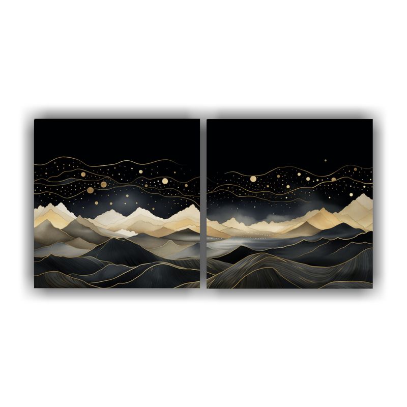 GENERICO - Pintura Paisaje Montaña Con Estilo Elegante Y Expresivo 160x80cm