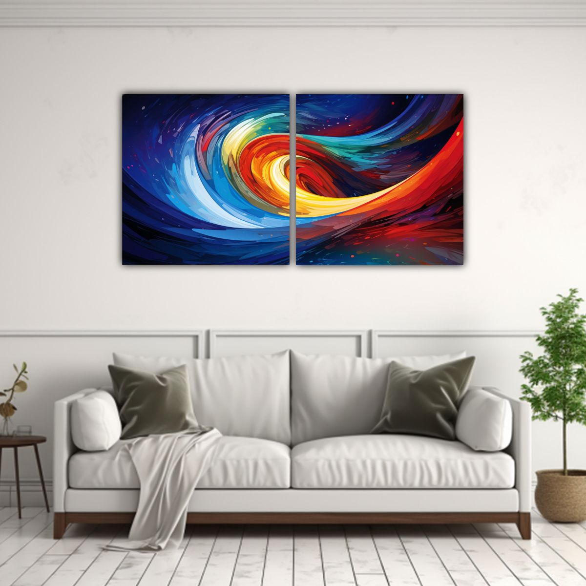 GENERICO - Cuadro Moderno Abstracto Geometría Diseño 160x80cm