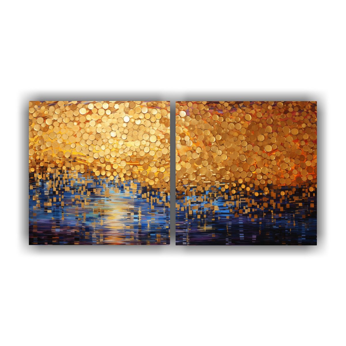 GENERICO - Cuadro Decorativo: Abstracción Resistente Estilo Puntillism 160x80cm