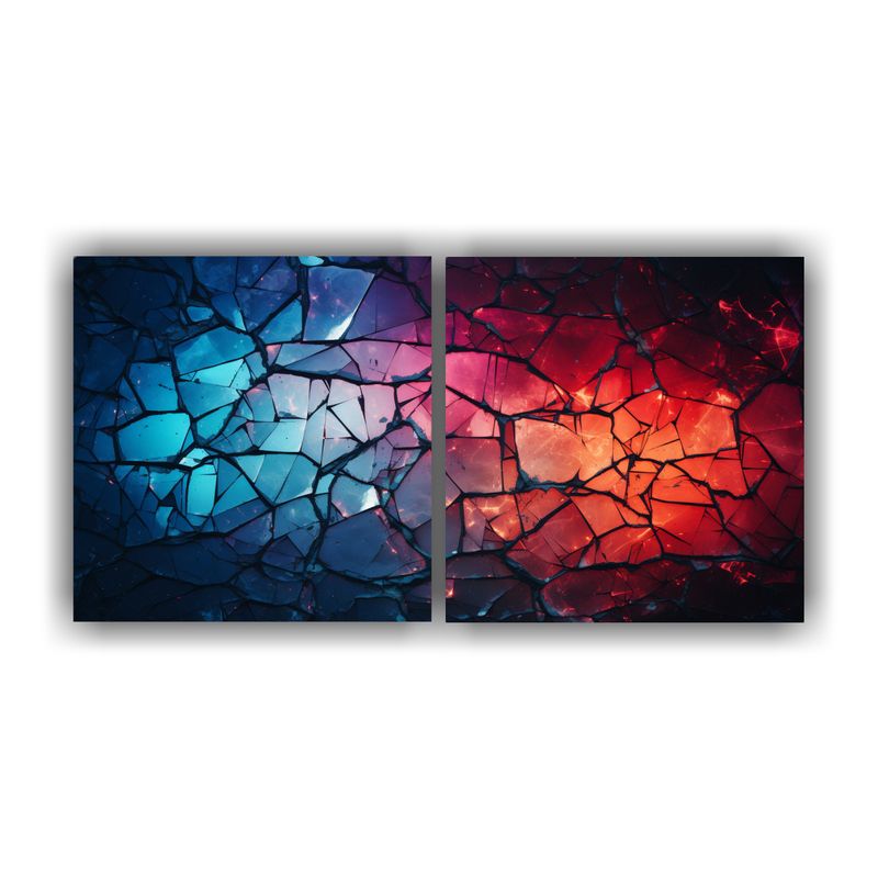 GENERICO - Cuadro Abstracto Grunge Equilibrado En Lienzo Con Concepto D 160x80cm