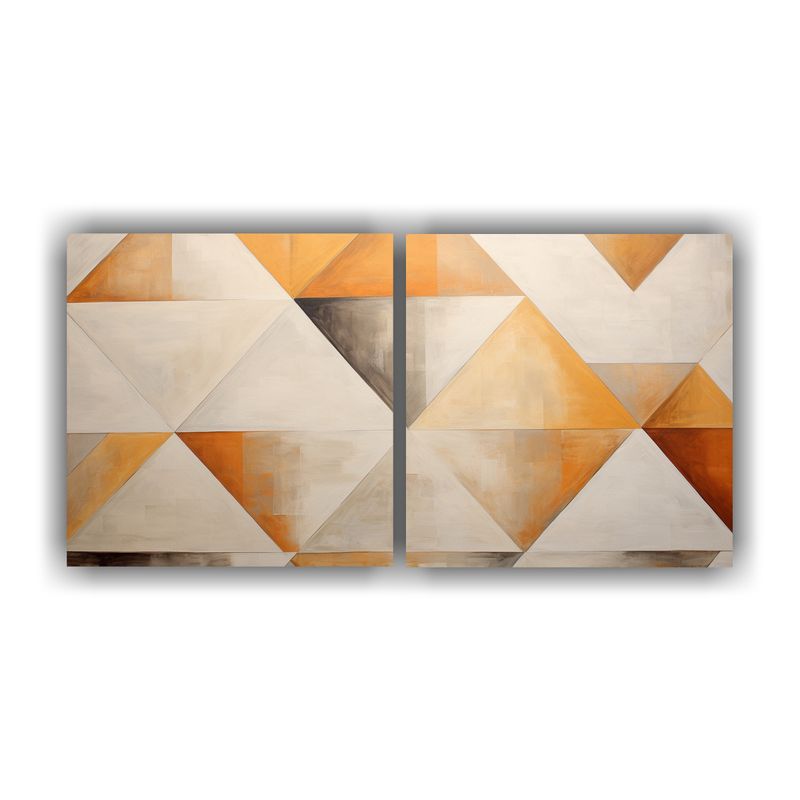GENERICO - Pintura Al óleo En Lienzo Estilo Lig, Triángulo De Oro Col 160x80cm