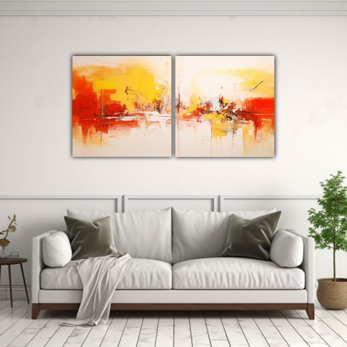 GENERICO - Composición Abstracta Inspirada En El Expresionismo En Pint 160x80cm