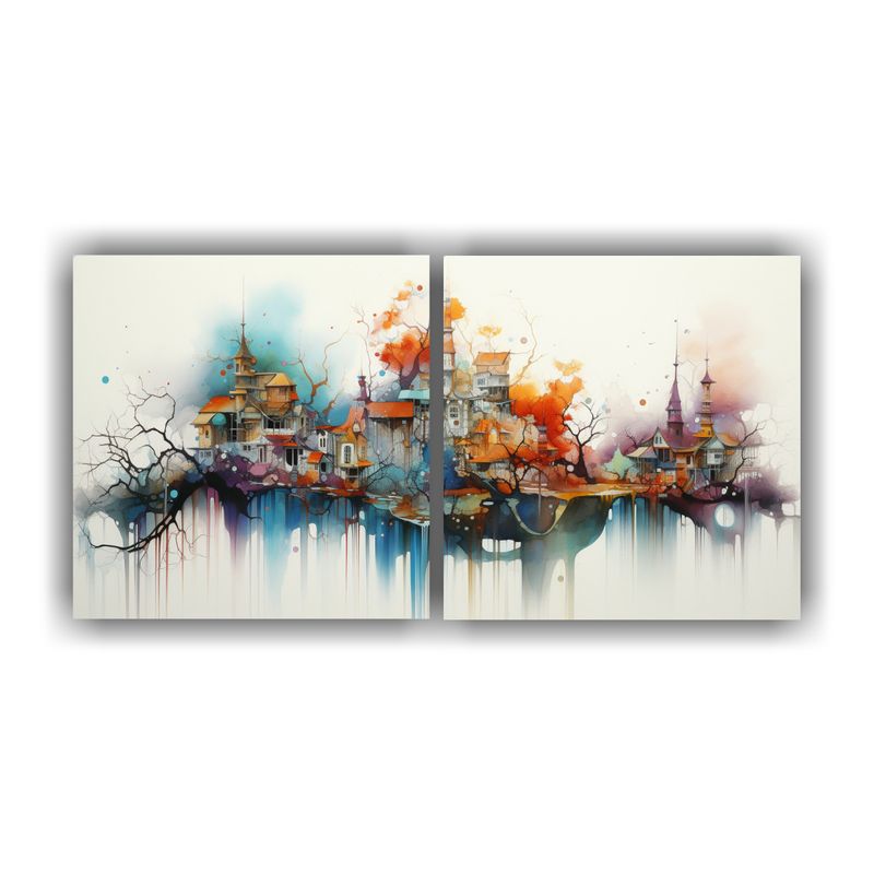 GENERICO - Pinturas Decorativas Abstractas Para Sala En Lienzo 160x80cm