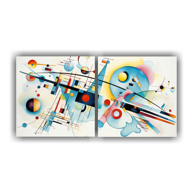 GENERICO - Arte Pared Exclusivo Acuarela Abstracta Wassily Kandinsky 160x80cm