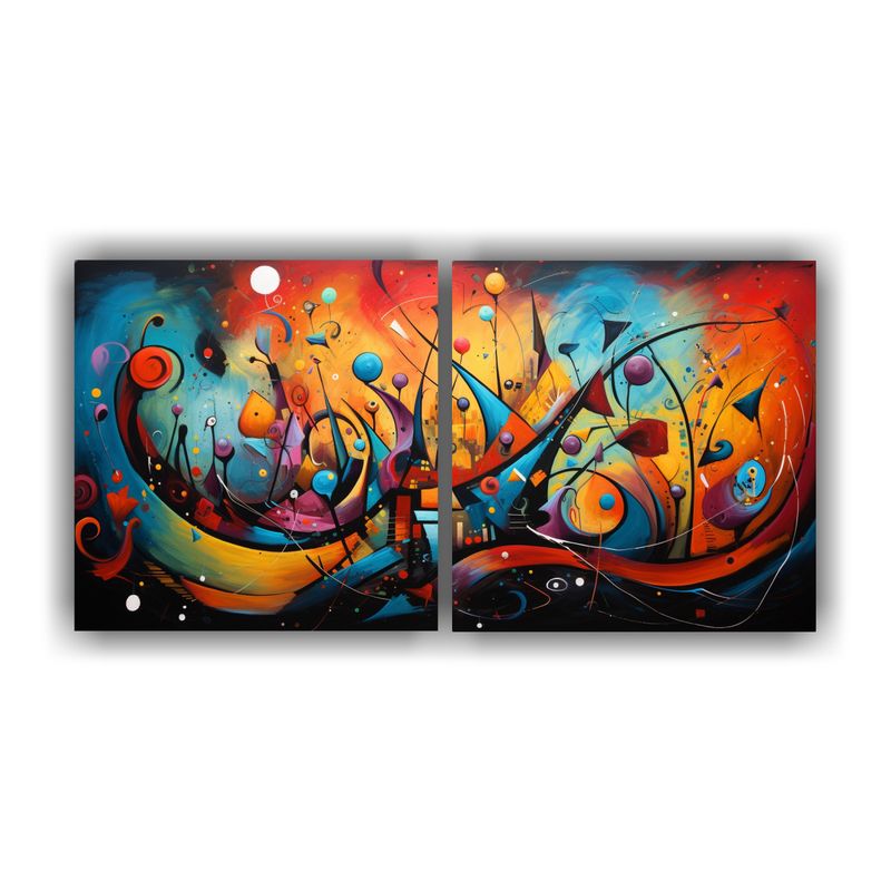 GENERICO - Pinturas Decorativas De La Elegancia Abstracta De Una Escena 160x80cm
