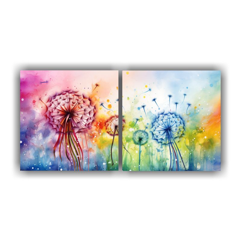 GENERICO - Conjunto De 2 Lienzos De Tela Dibujo Elegante Con Flores De  160x80cm