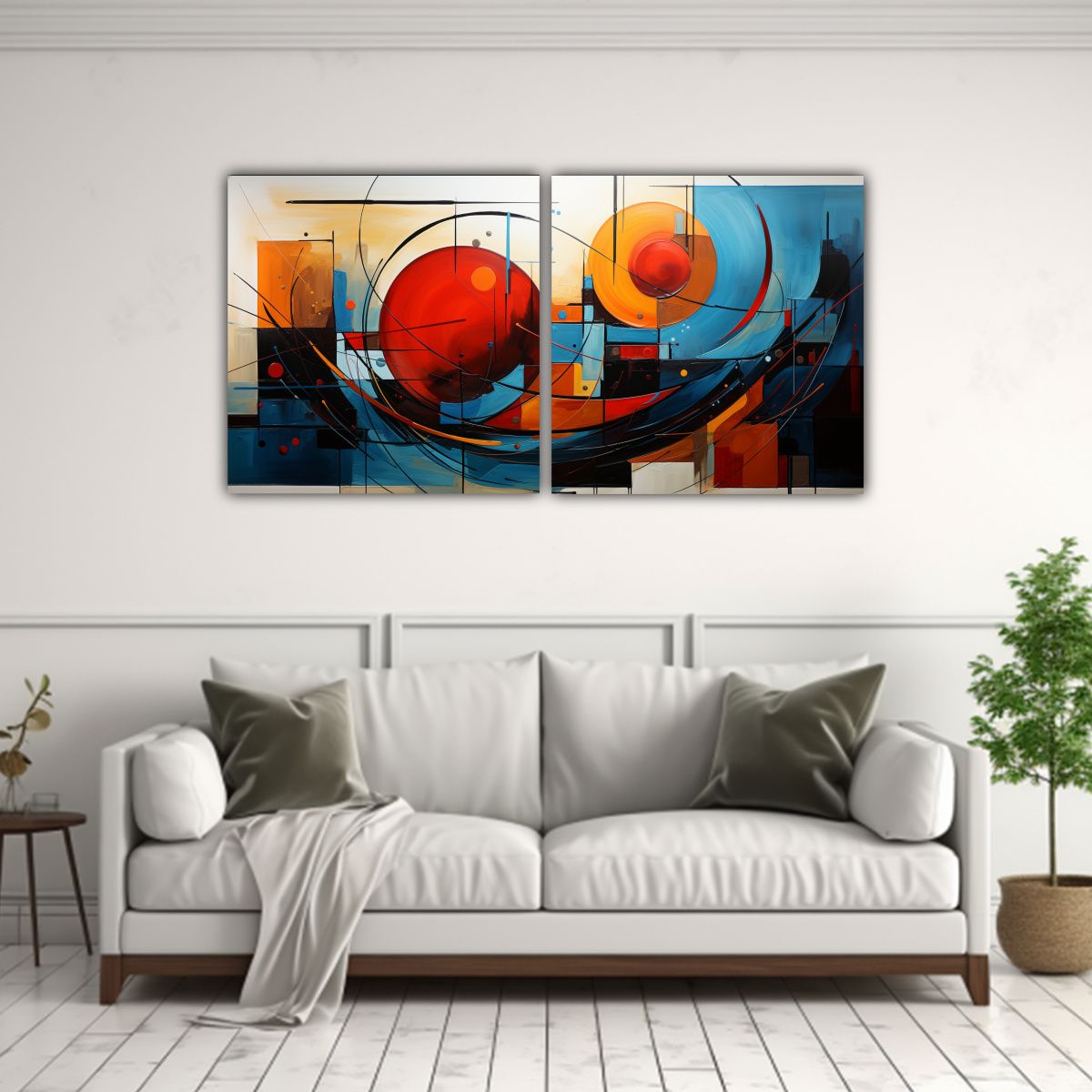 GENERICO - Pinturas Decorativas Estilo Jan Munro En Set De 2 160x80cm