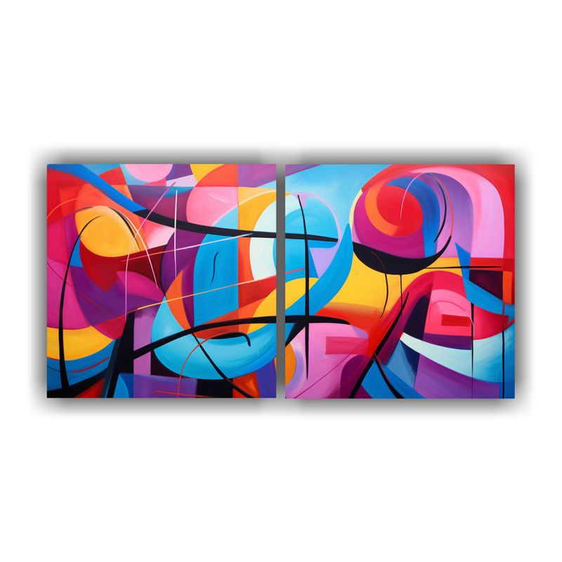 GENERICO - Pinturas Decorativas Inspiradas En La Vitalidad De La Compos 160x80cm