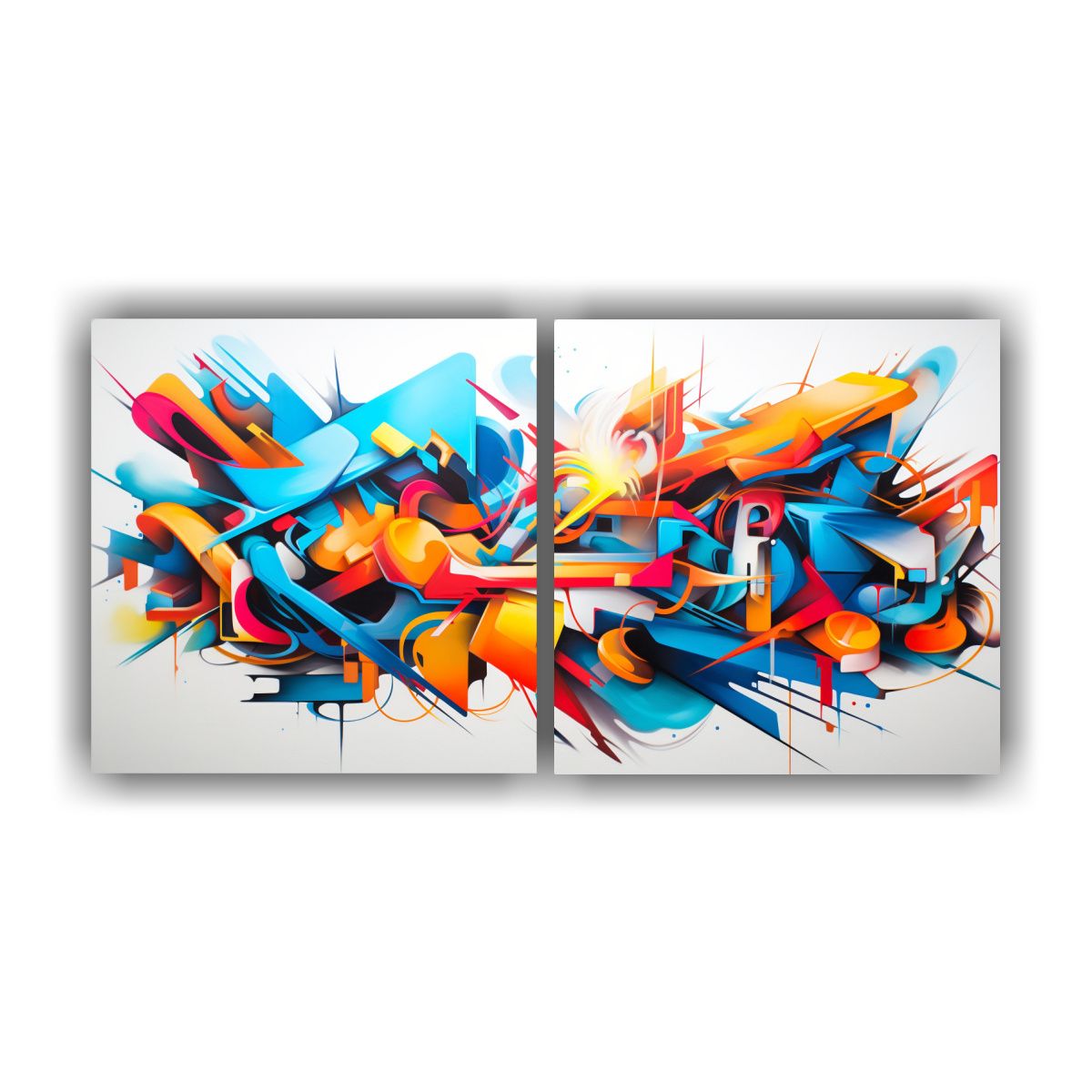 GENERICO - Cuadro Abstracto De Pared Inspirado En La Energía De La Com 160x80cm