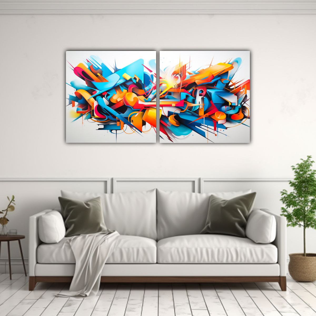 GENERICO - Cuadro Abstracto De Pared Inspirado En La Energía De La Com 160x80cm