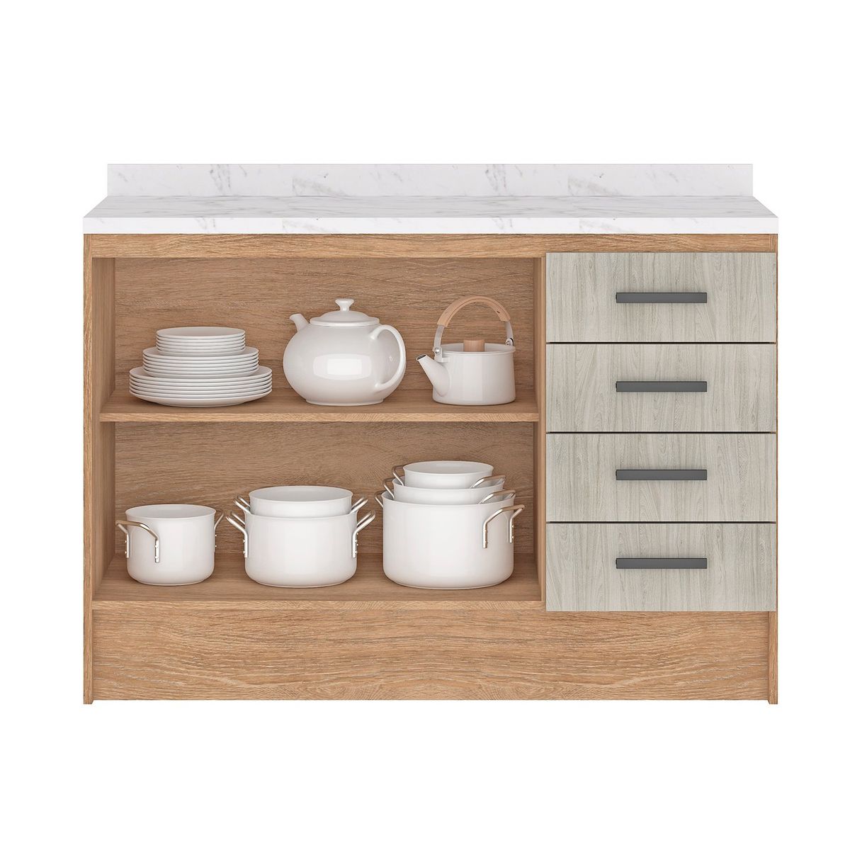 VEKKAHOME - MUEBLE BASE MIA 12O CM