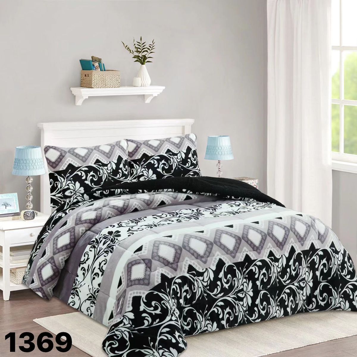 GENERICO - Cobertor Chiporro 2 Plazas - Rombo Flores M1369