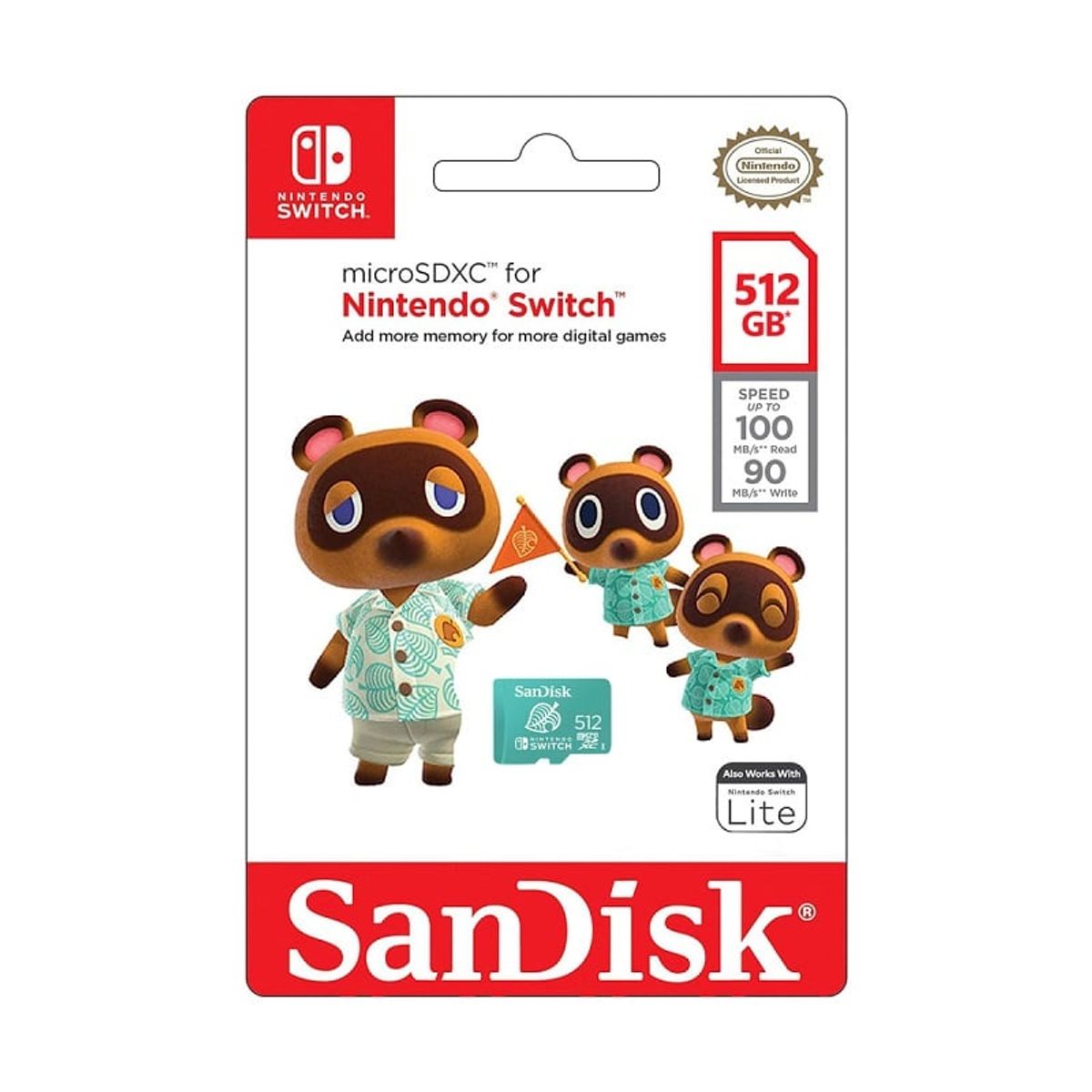 SANDISK - Memoria MicroSD SanDisk NintendoSwitch 512Gb Lec100MBs Esc90MBs