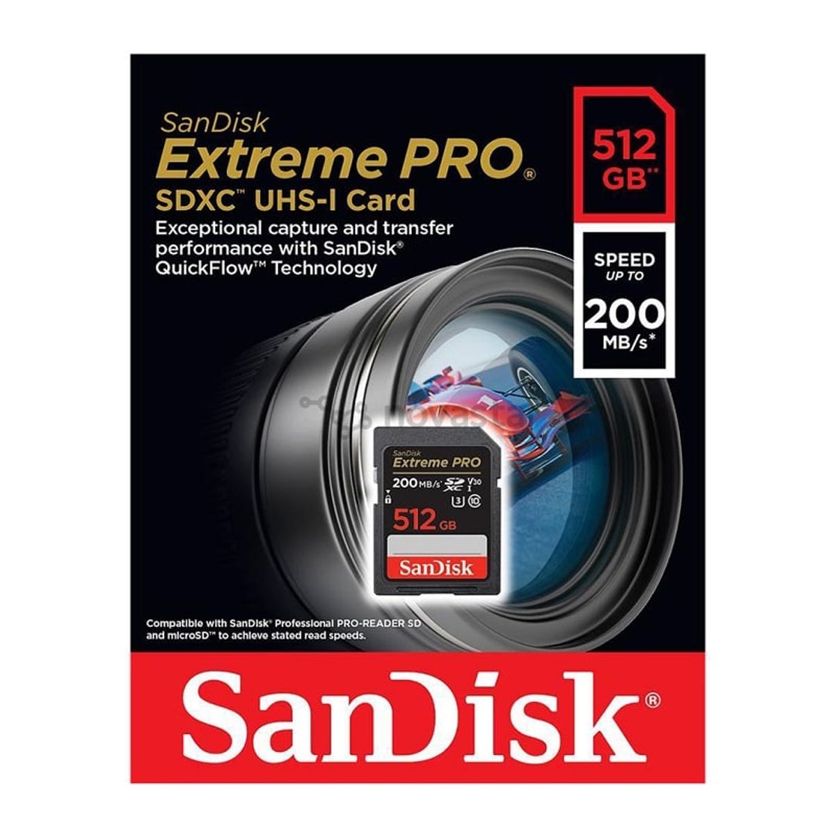 SANDISK - Memoria SD SanDisk Extreme Pro 512Gb Video Class V30