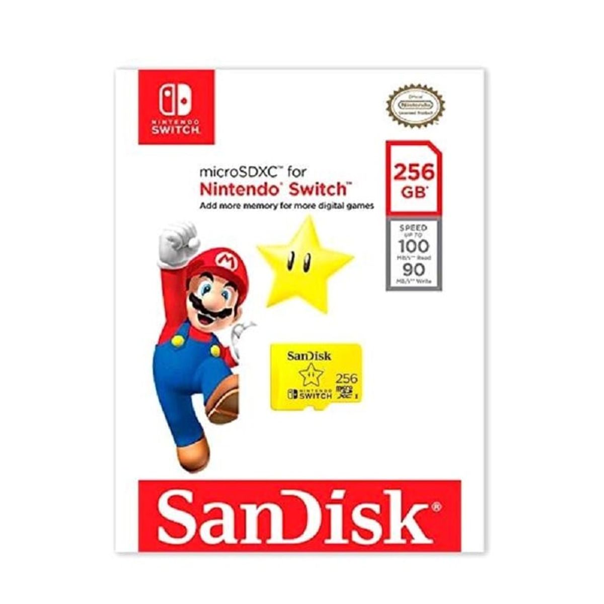 SANDISK - Memoria MicroSD SanDisk NintendoSwitch 256GB UHS-I Lec100MBs Esc90MBs