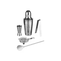 SECRET DE GOURMET - Set Coctelería 5 Piezas Acero Inox