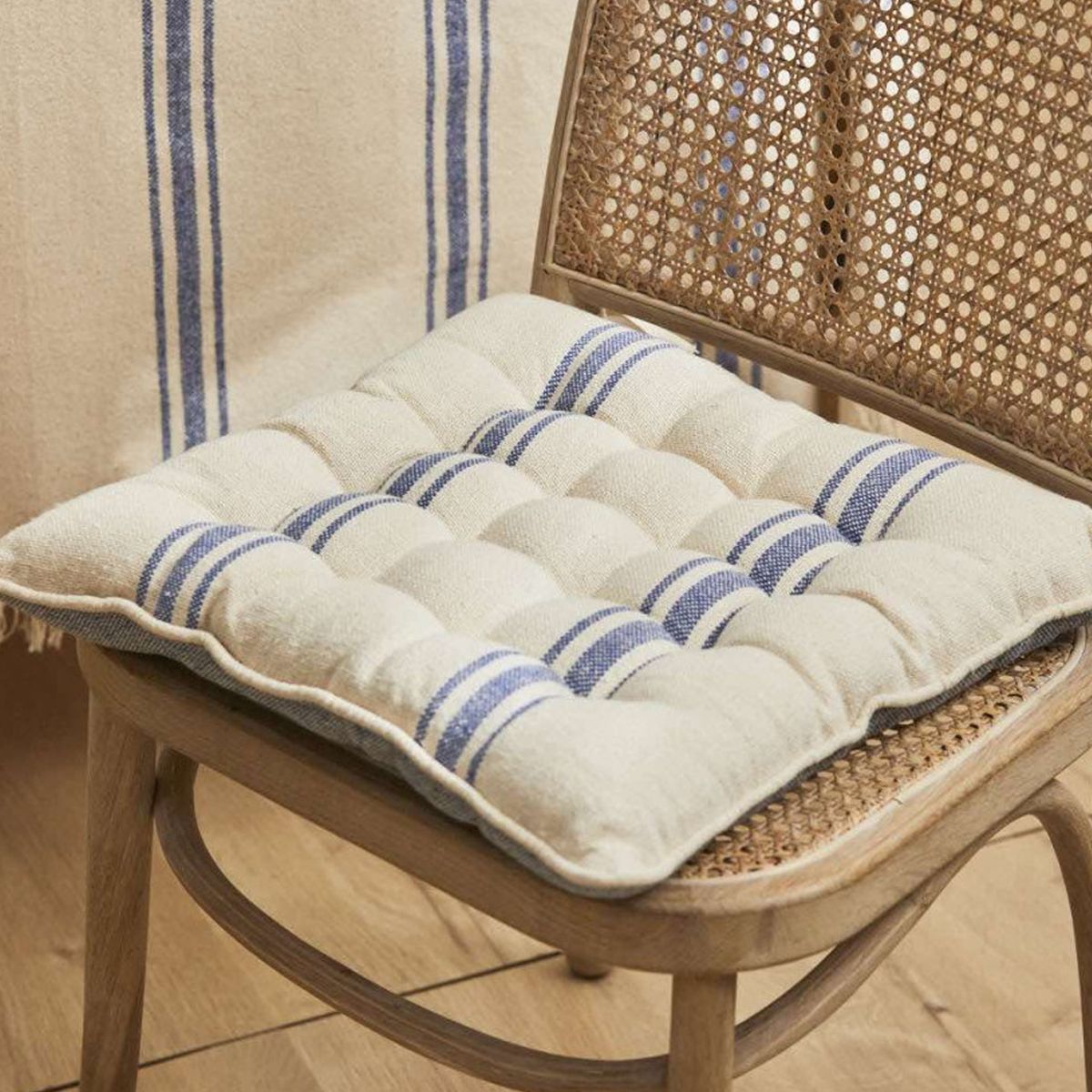 CALMA HOUSE - Cojín de Silla Bari 40x40x4 Azul Calma House