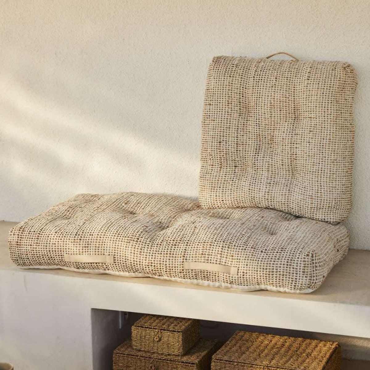 CALMA HOUSE - Cojín de Suelo West 120x60x13 Blanco Calma House