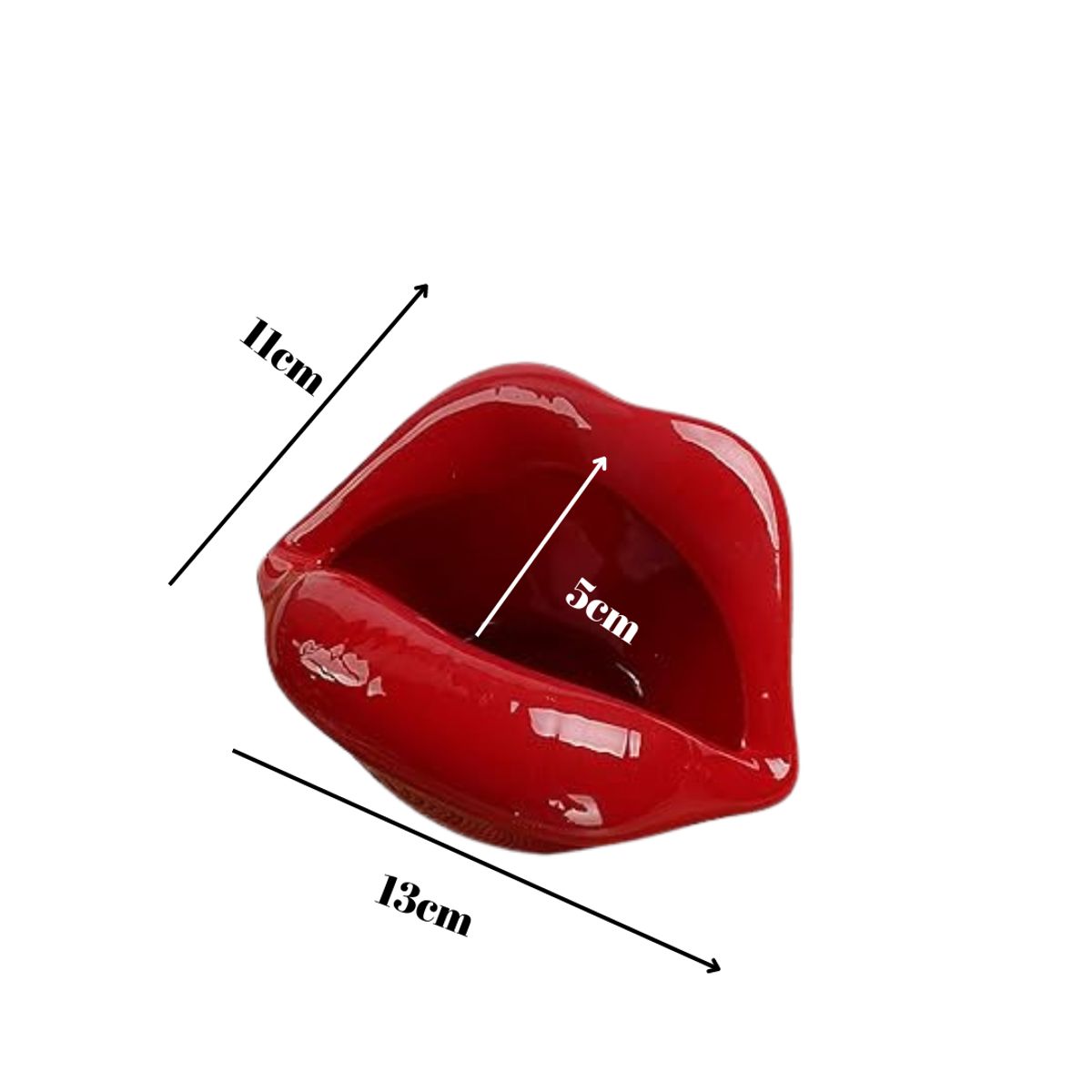 GENERICO - Cenicero Decorativo Diseño Boca Labios
