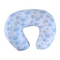 Cojín Lactancia - Nubes Celeste - Celeste Liso