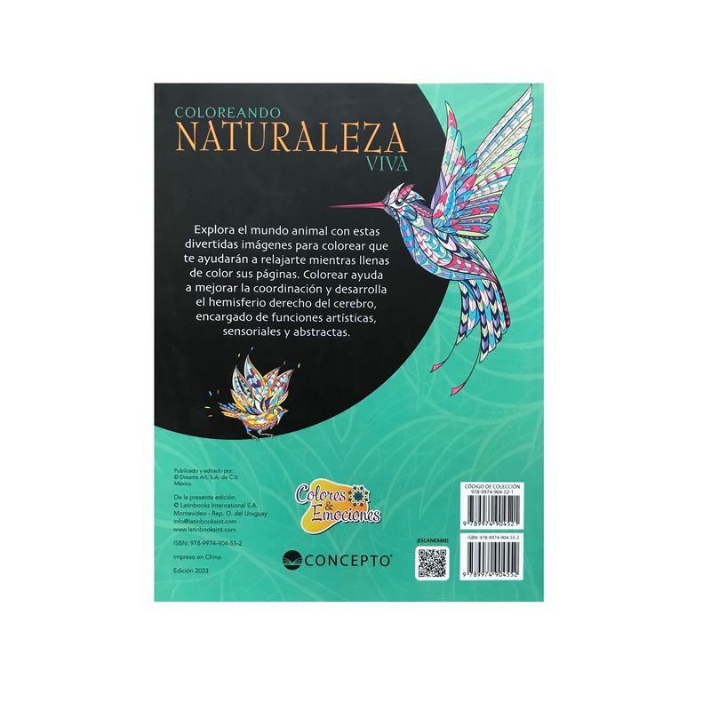 LATINBOOKS - Libro Coloreando Naturaleza Viva