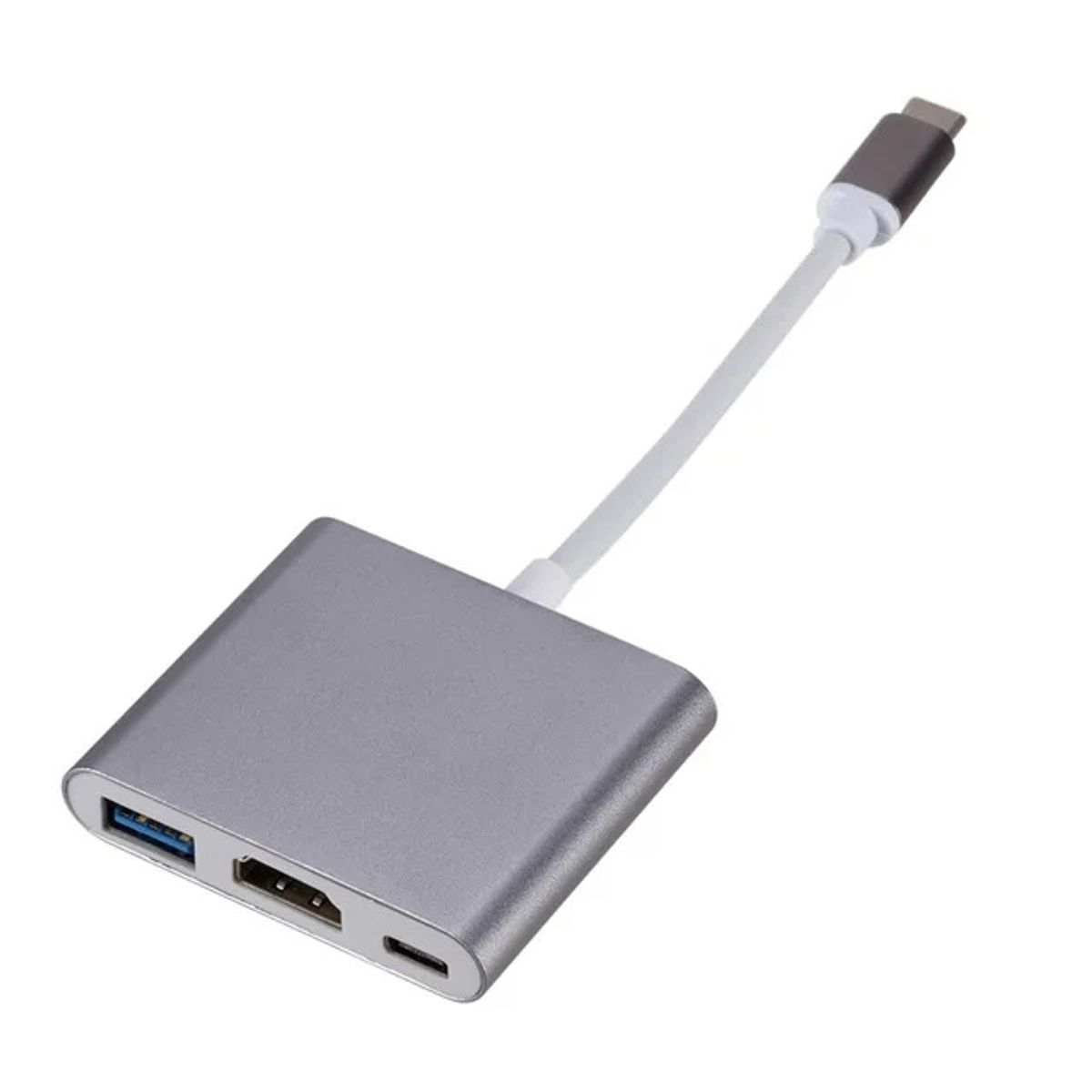 ATURE - Adaptador 3 En 1 Usbc 3.1 A Usb3.0/c/hdmi/ 4k Mac Pc Switch Gris