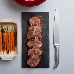 LE CREUSET - Cuchillo Talle de Acero Damasco 20cm con mango de acero inoxidable