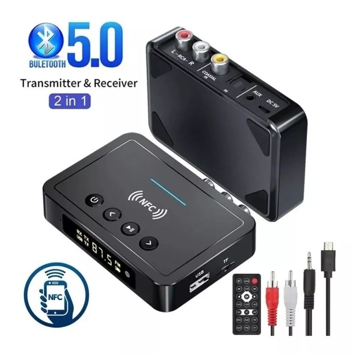 MUNDO MAGIA - Nfc Bluetooth50 Transmisorreceptor Audio Estéreo