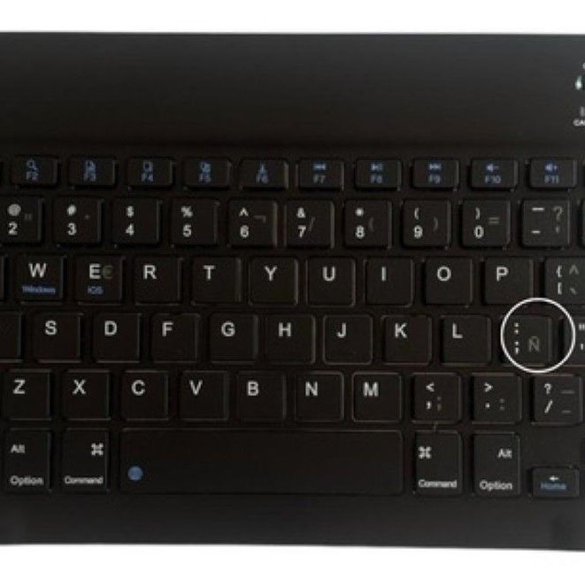 GENERICO - Funda Con Teclado Negro Para iPad Air 6 11 M2 2024 Español
