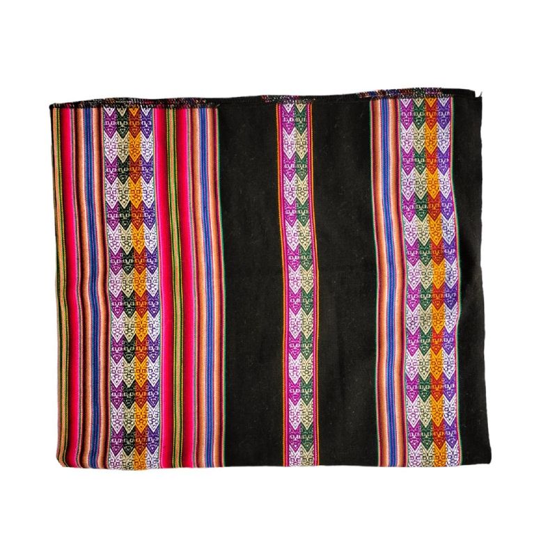GENERICO - Manta Andina 1.20 X 1.10 Cm Mantel Andino - Negro
