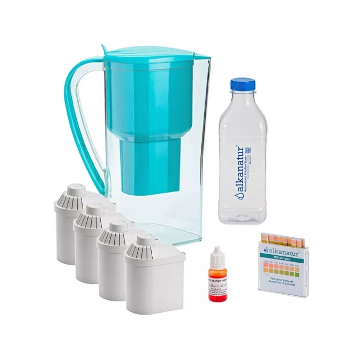 ALKANATUR - Jarra que Alcaliniza e Ioniza el Agua - Incluye Pack Anual de Filtros