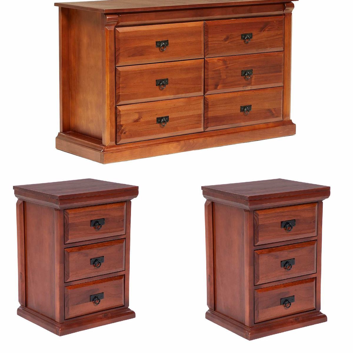 EROOMS - COMBO COMODA + 2V NEW CAMBERRA CANELA