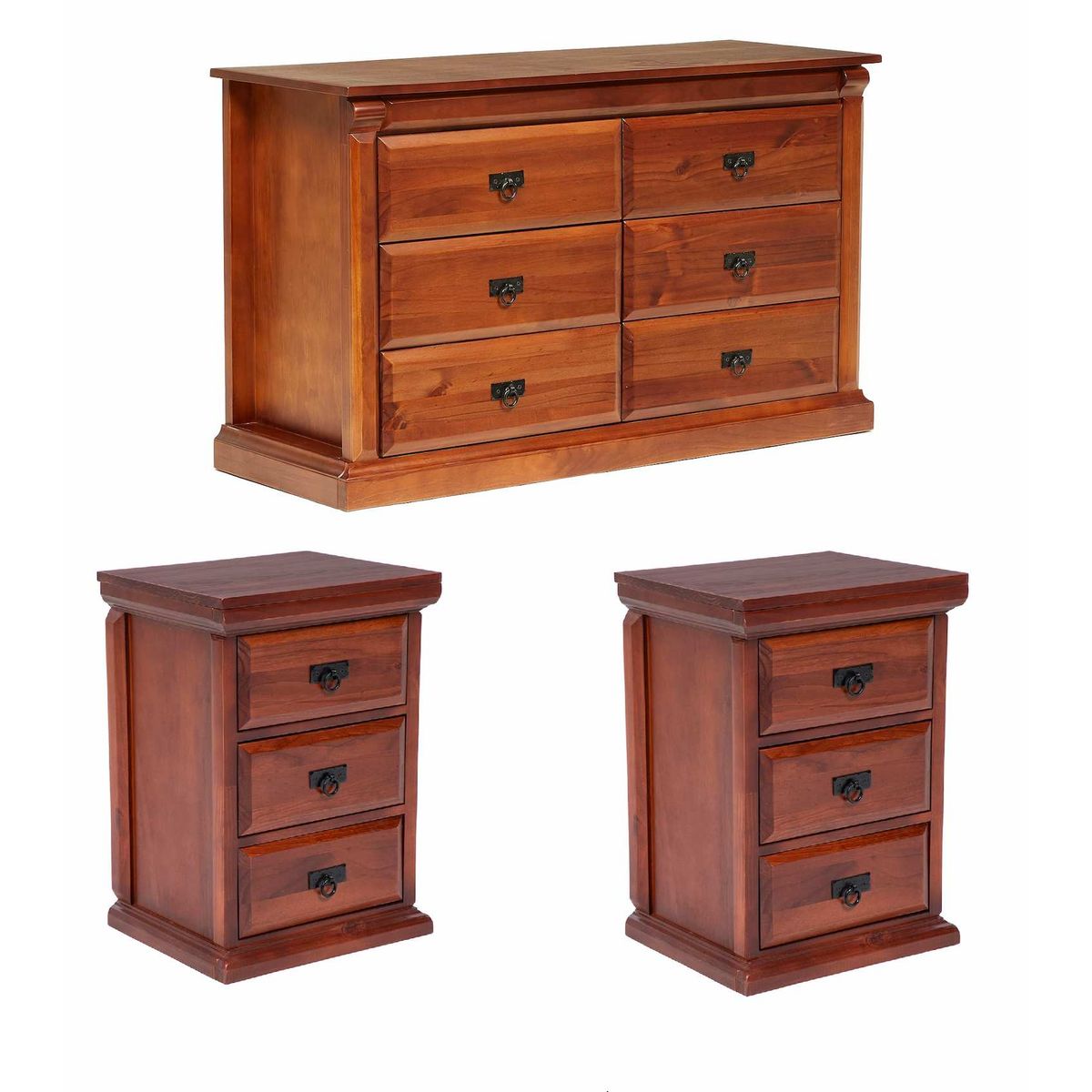 EROOMS - COMBO COMODA + 2V NEW CAMBERRA CANELA